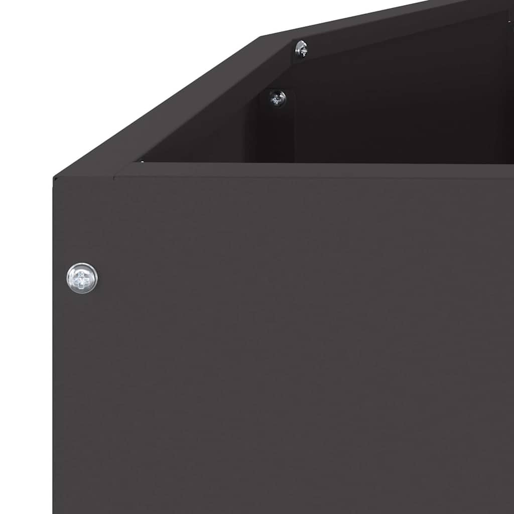 vidaXL Planter Black 120 x 60 x 50 cm Steel