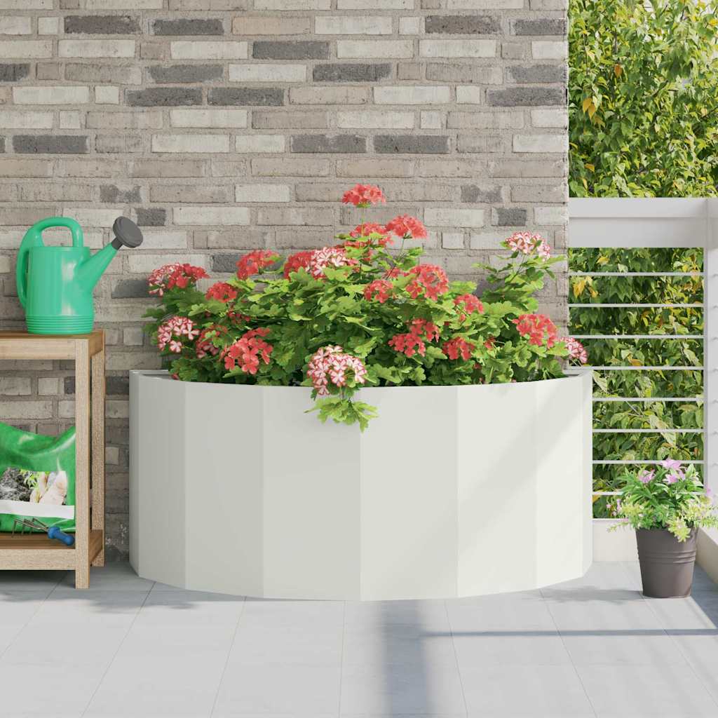 vidaXL Planter White 120 x 60 x 50 cm Steel