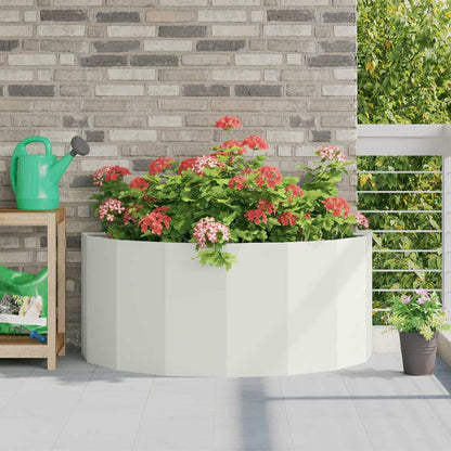 vidaXL Planter White 120 x 60 x 50 cm Steel