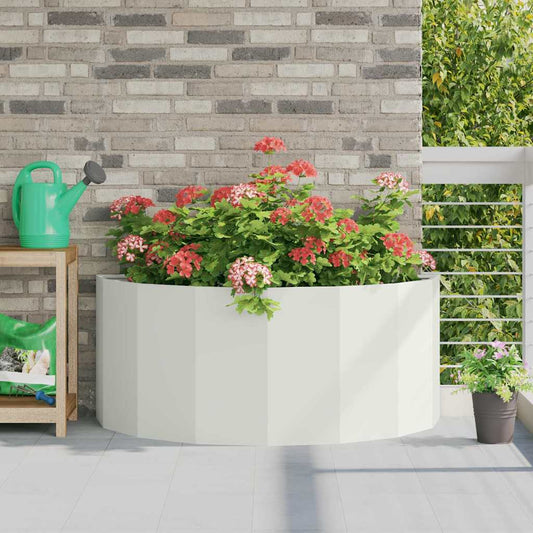 vidaXL Planter White 120 x 60 x 50 cm Steel