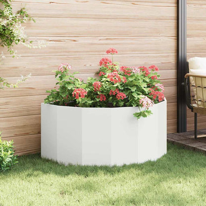vidaXL Planter White 120 x 60 x 50 cm Steel