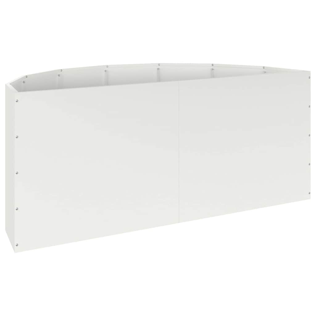 vidaXL Planter White 120 x 60 x 50 cm Steel