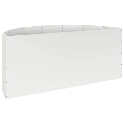 vidaXL Planter White 120 x 60 x 50 cm Steel