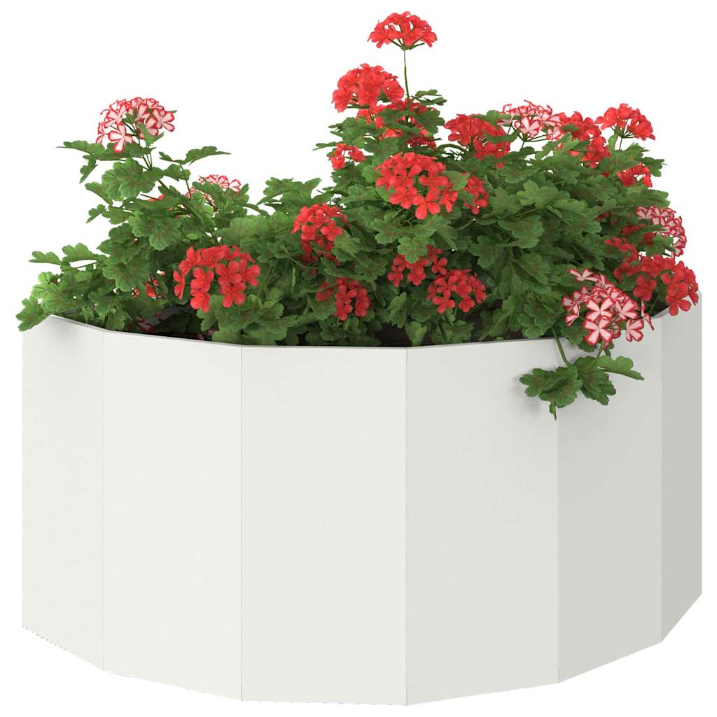 vidaXL Planter White 120 x 60 x 50 cm Steel