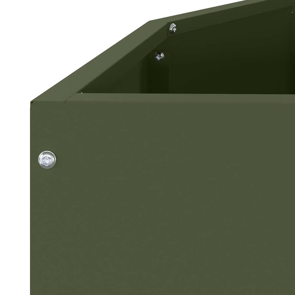 vidaXL Planter Olive Green 120 x 60 x 50 cm Steel