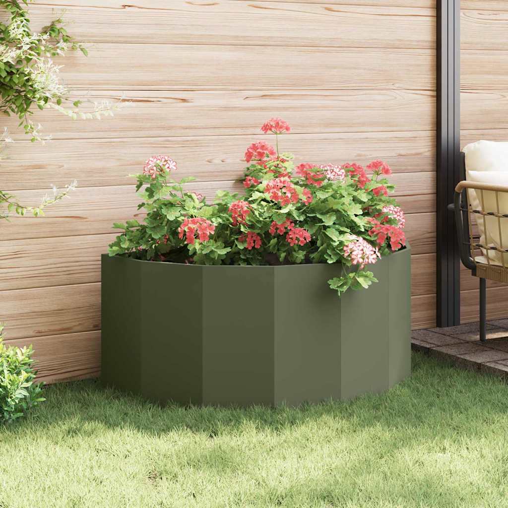 vidaXL Planter Olive Green 120 x 60 x 50 cm Steel