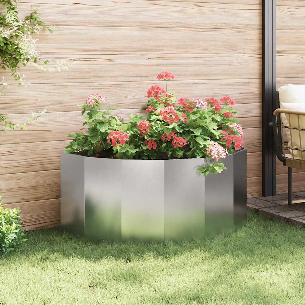 vidaXL Planter Silver 120 x 60 x 50 cm Stainless Steel