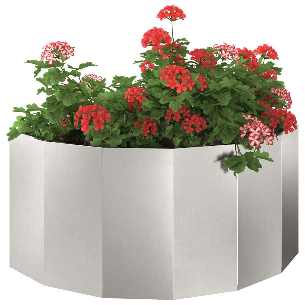 vidaXL Planter Silver 120 x 60 x 50 cm Stainless Steel