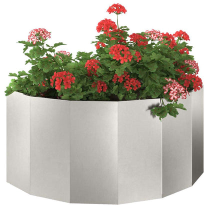 vidaXL Planter Silver 120 x 60 x 50 cm Stainless Steel