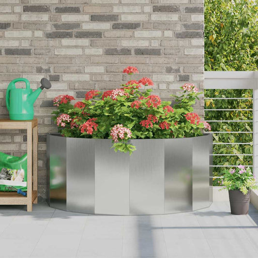 vidaXL Planter Silver 120 x 60 x 50 cm Galvanised Steel