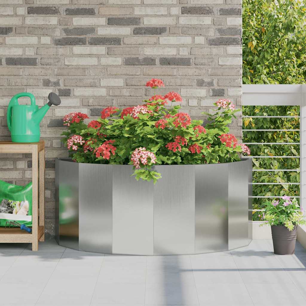 vidaXL Planter Silver 120 x 60 x 50 cm Galvanised Steel