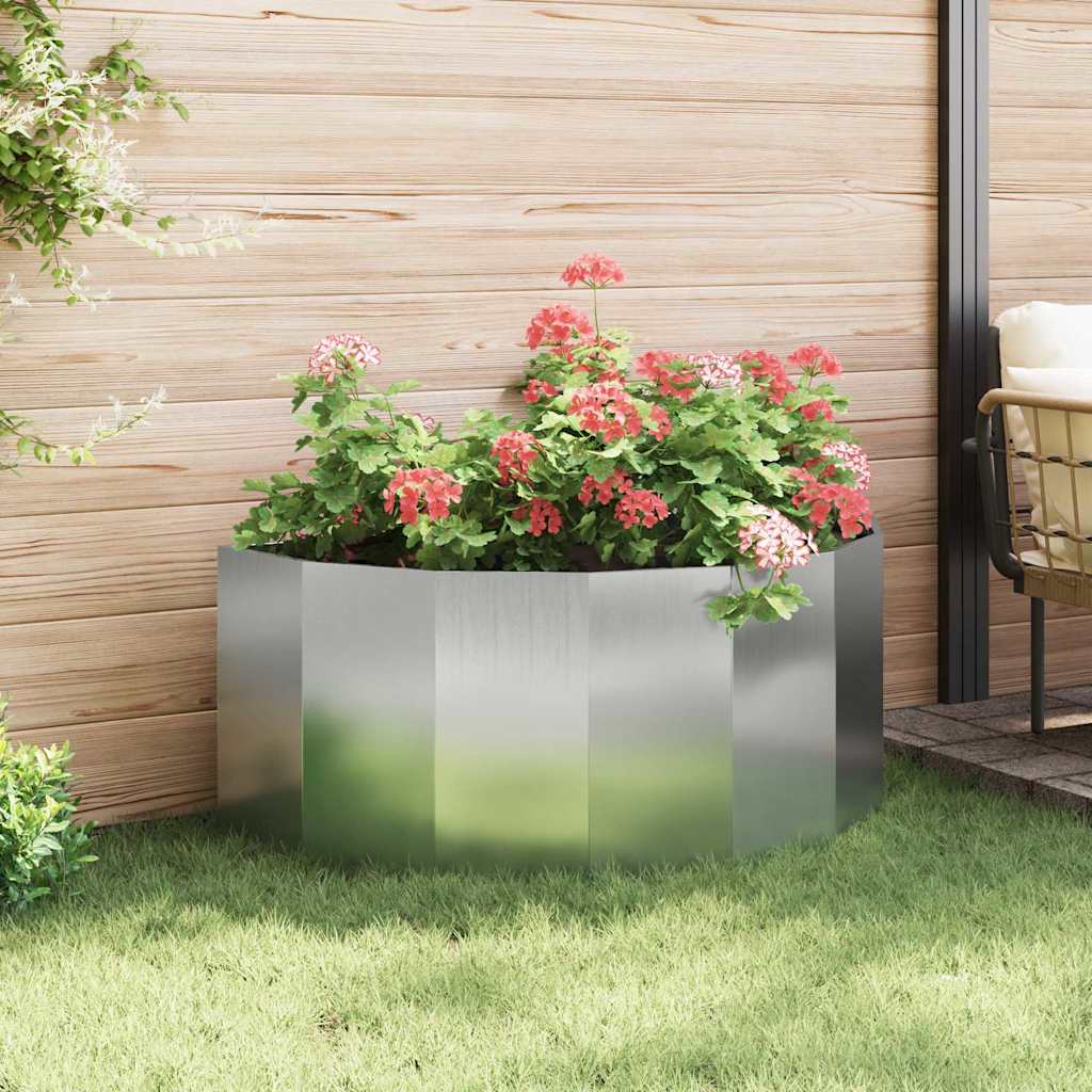 vidaXL Planter Silver 120 x 60 x 50 cm Galvanised Steel