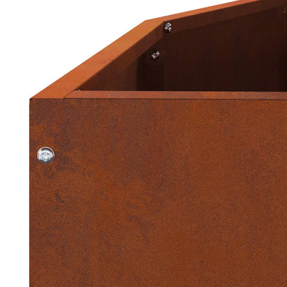 vidaXL Planter Rusty 120 x 60 x 50 cm Weathering Steel