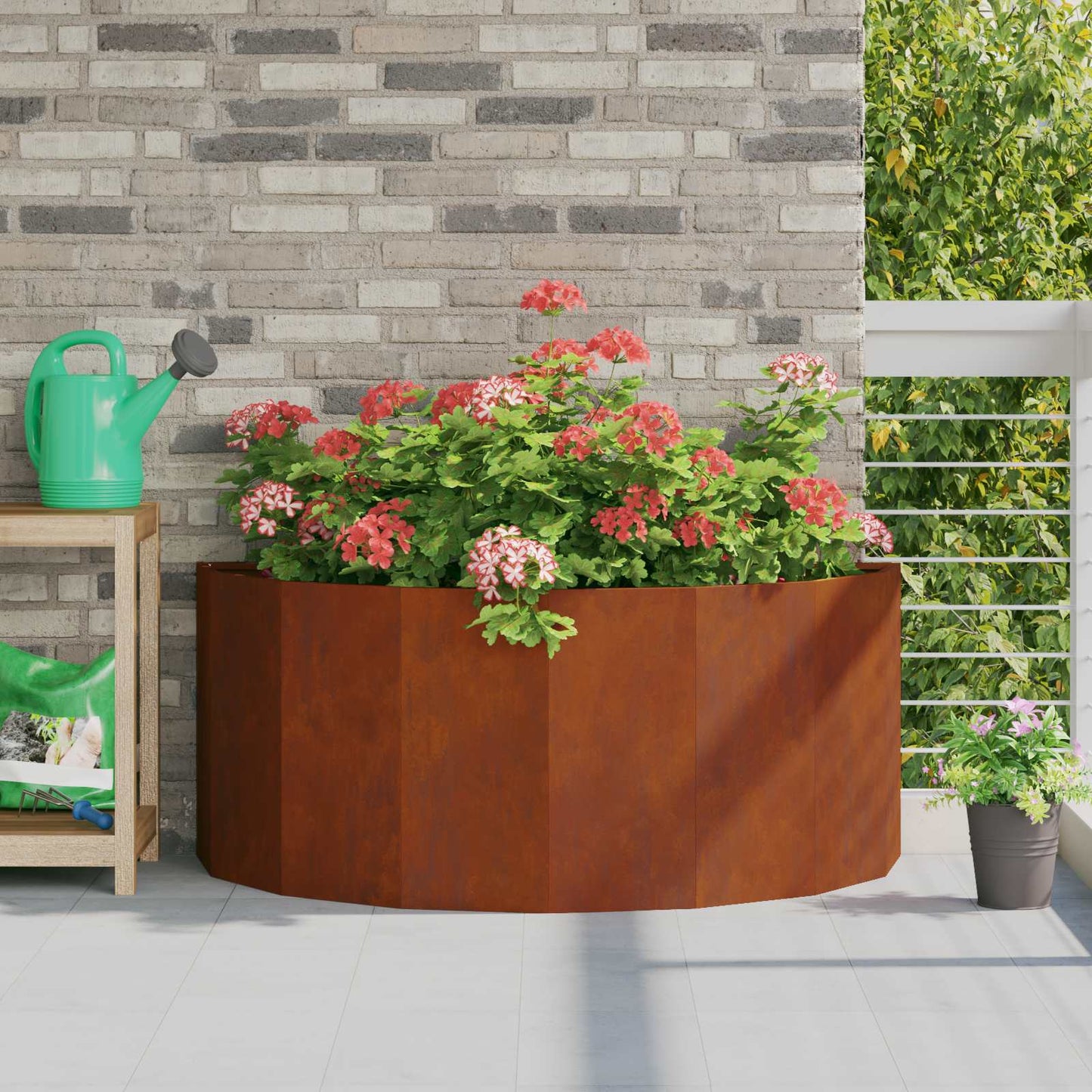 vidaXL Planter Rusty 120 x 60 x 50 cm Weathering Steel