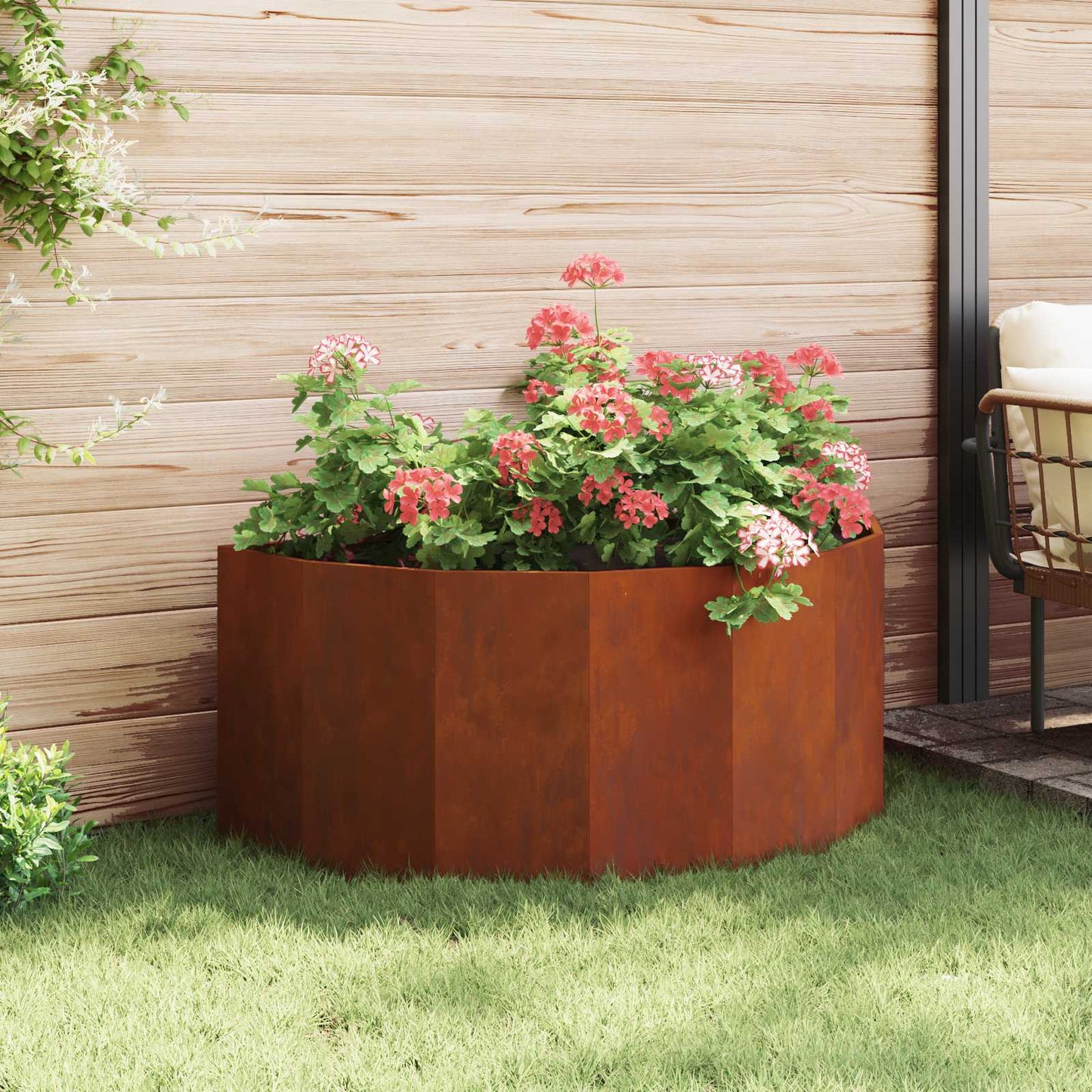 vidaXL Planter Rusty 120 x 60 x 50 cm Weathering Steel