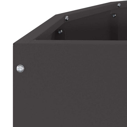 vidaXL Planter Black 90 x 45 x 50 cm Steel