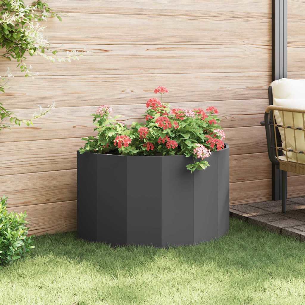 vidaXL Planter Black 90 x 45 x 50 cm Steel