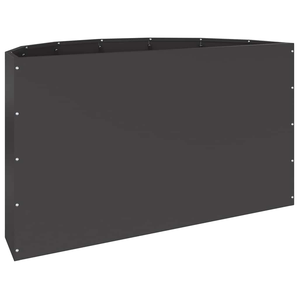 vidaXL Planter Black 90 x 45 x 50 cm Steel