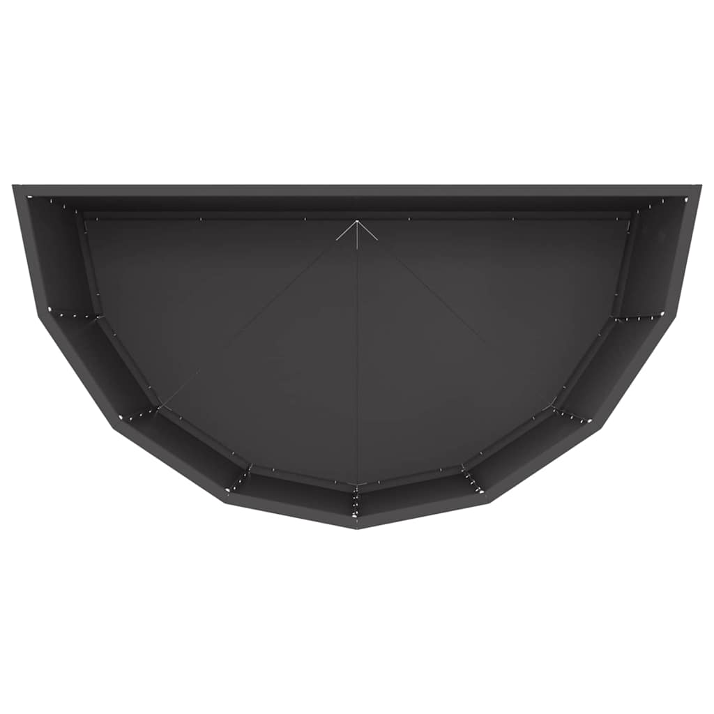 vidaXL Planter Black 90 x 45 x 50 cm Steel
