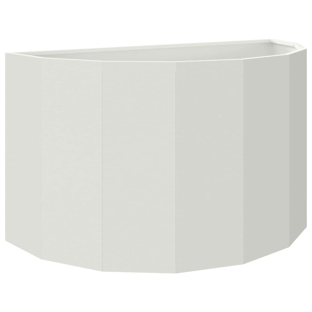 vidaXL Planter White 90 x 45 x 50 cm Steel
