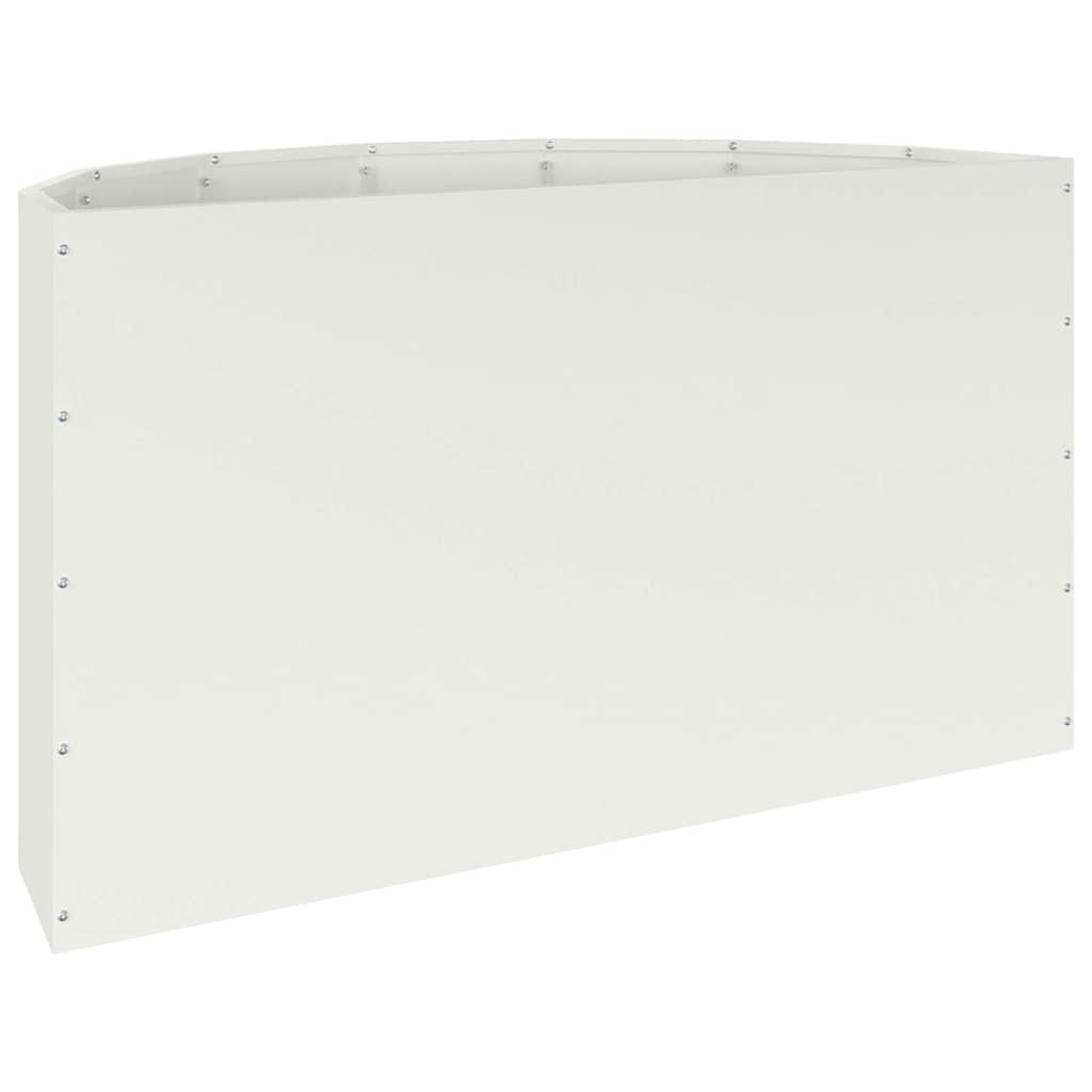 vidaXL Planter White 90 x 45 x 50 cm Steel