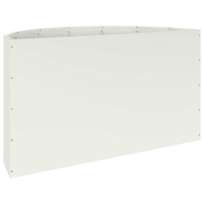 vidaXL Planter White 90 x 45 x 50 cm Steel