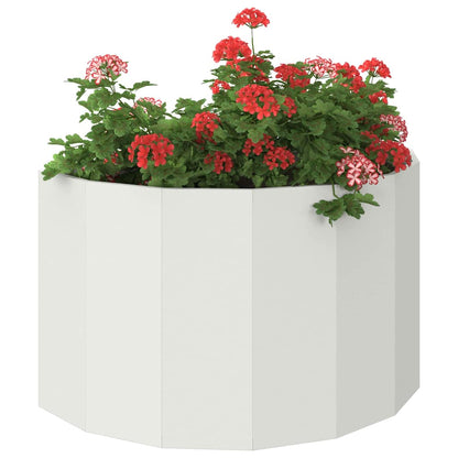 vidaXL Planter White 90 x 45 x 50 cm Steel