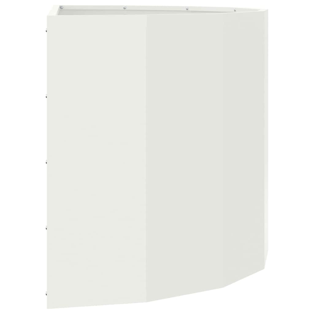 vidaXL Planter White 90 x 45 x 50 cm Steel