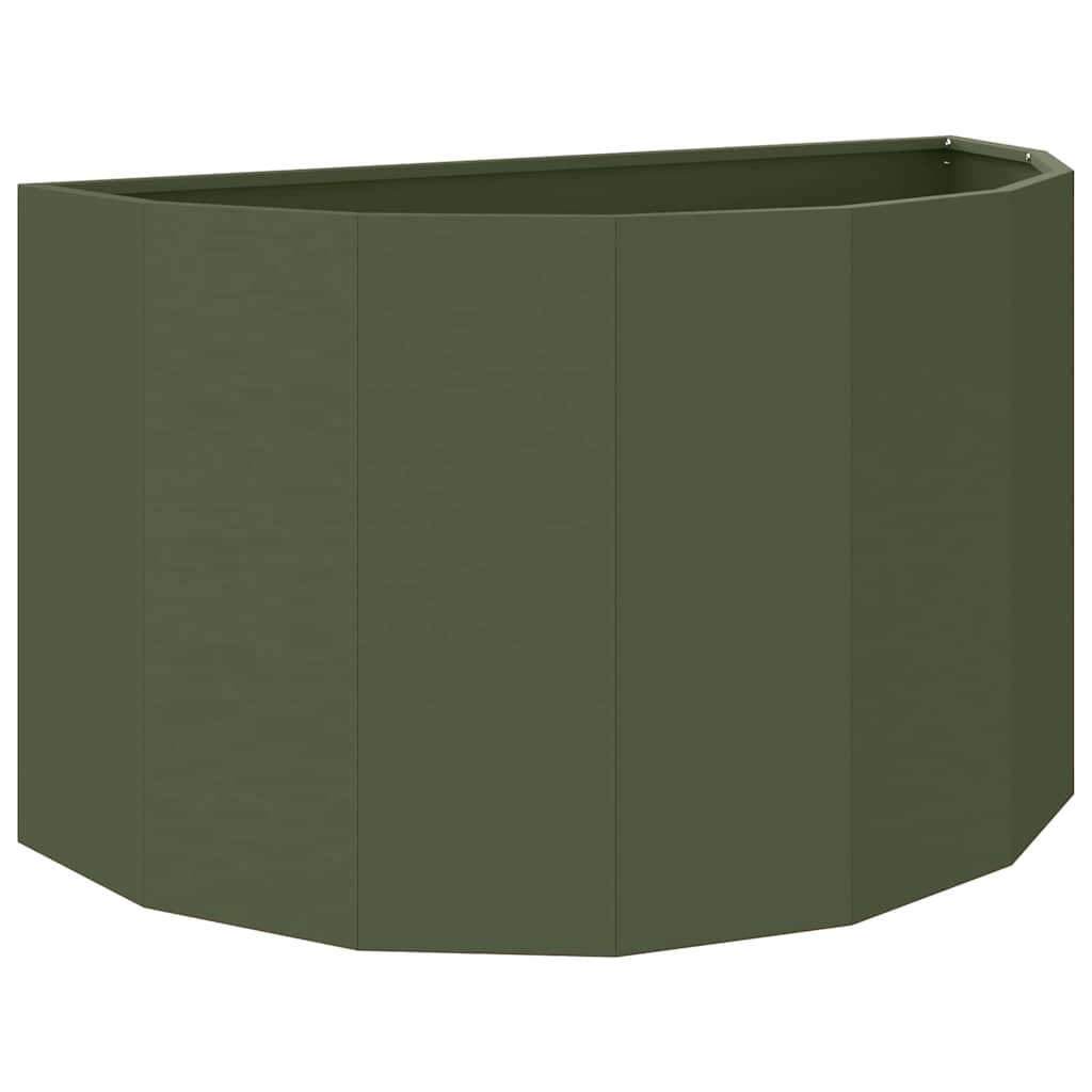 vidaXL Planter Olive Green 90 x 45 x 50 cm Steel