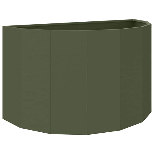 vidaXL Planter Olive Green 90 x 45 x 50 cm Steel