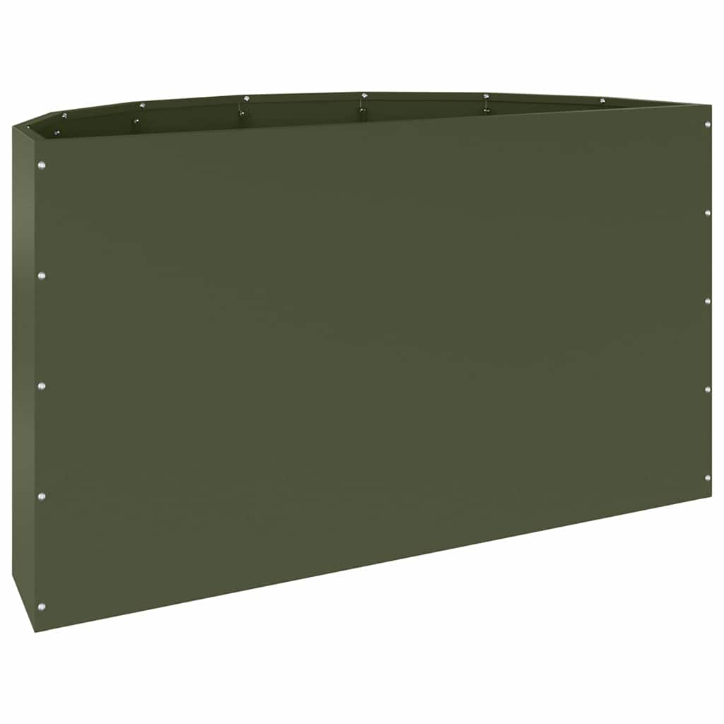 vidaXL Planter Olive Green 90 x 45 x 50 cm Steel