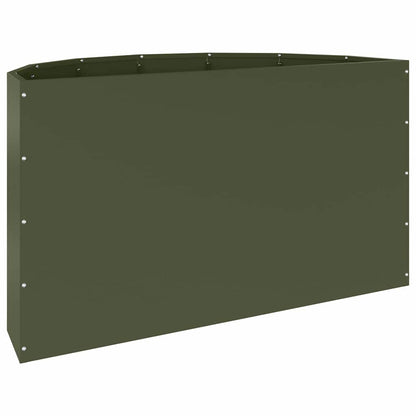 vidaXL Planter Olive Green 90 x 45 x 50 cm Steel