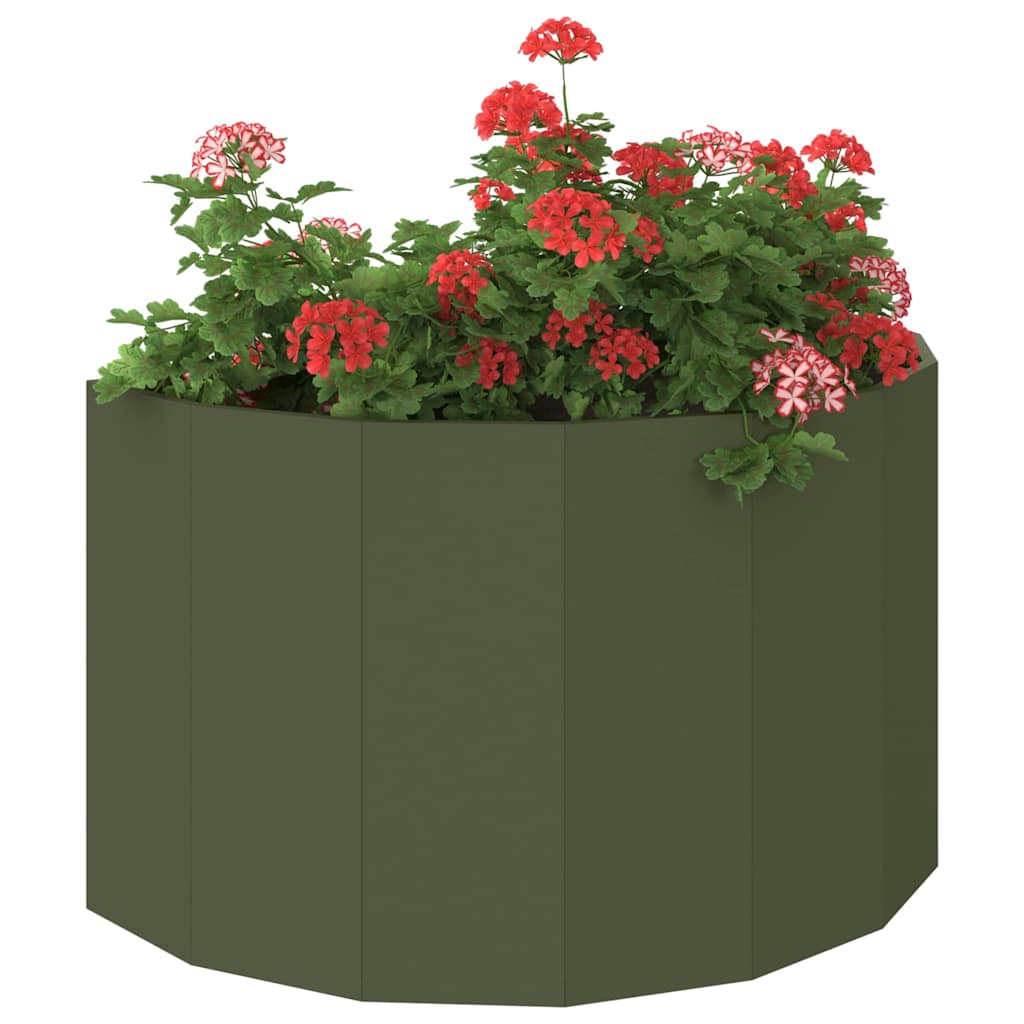 vidaXL Planter Olive Green 90 x 45 x 50 cm Steel