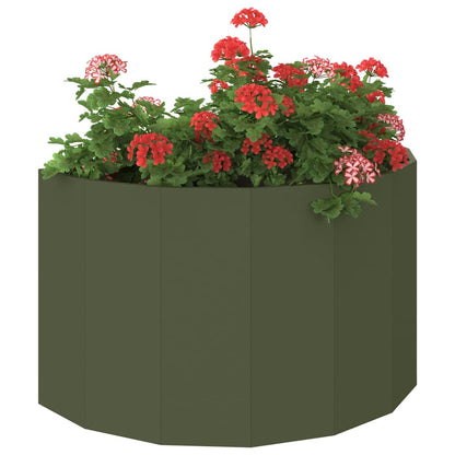 vidaXL Planter Olive Green 90 x 45 x 50 cm Steel