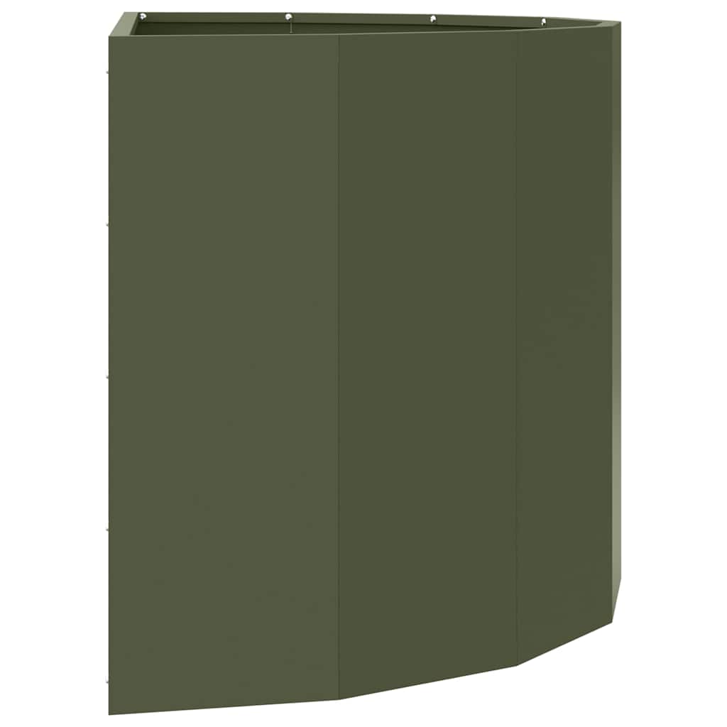 vidaXL Planter Olive Green 90 x 45 x 50 cm Steel