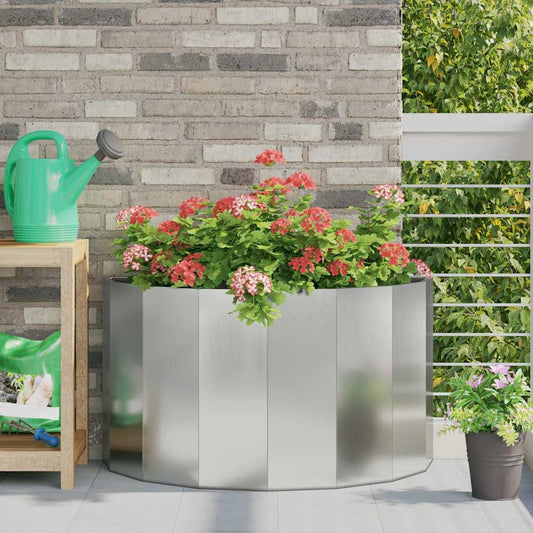 vidaXL Planter Silver 90 x 45 x 50 cm Galvanised Steel
