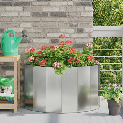 vidaXL Planter Silver 90 x 45 x 50 cm Galvanised Steel