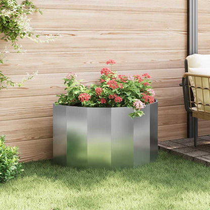vidaXL Planter Silver 90 x 45 x 50 cm Galvanised Steel