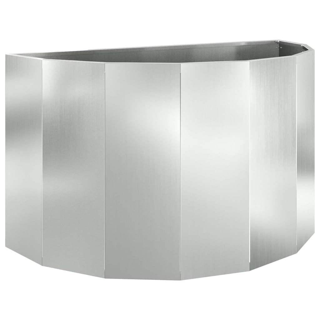 vidaXL Planter Silver 90 x 45 x 50 cm Galvanised Steel