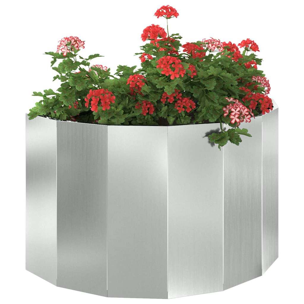 vidaXL Planter Silver 90 x 45 x 50 cm Galvanised Steel