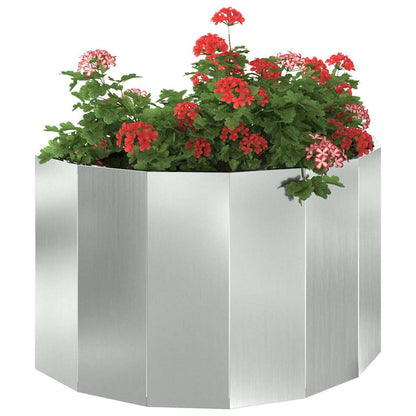 vidaXL Planter Silver 90 x 45 x 50 cm Galvanised Steel