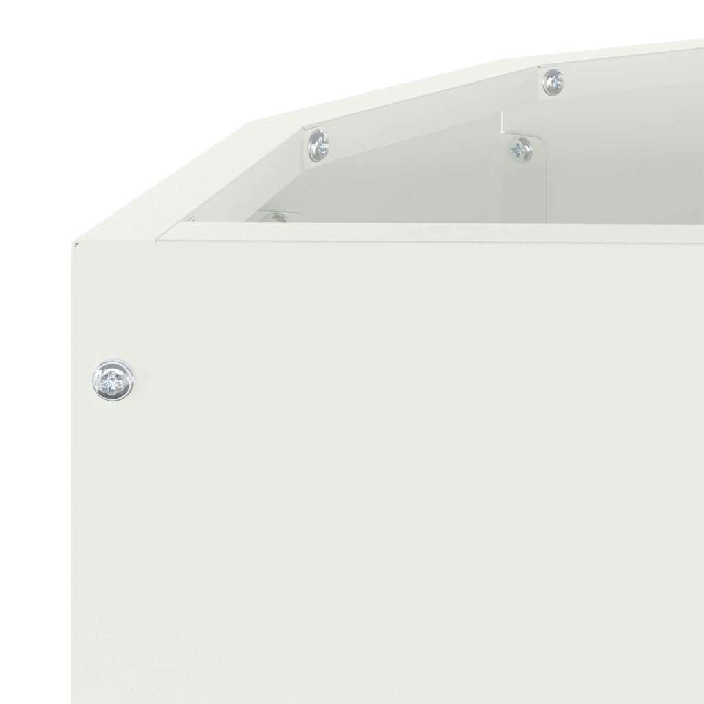 vidaXL Planter White 60 x 30 x 50 cm Steel