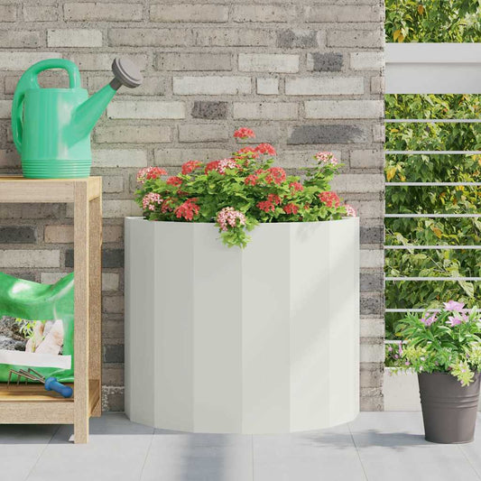 vidaXL Planter White 60 x 30 x 50 cm Steel