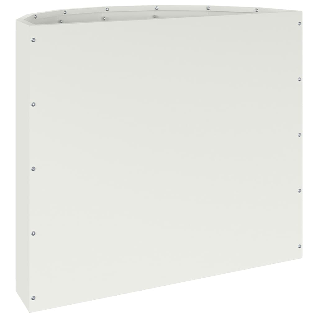 vidaXL Planter White 60 x 30 x 50 cm Steel