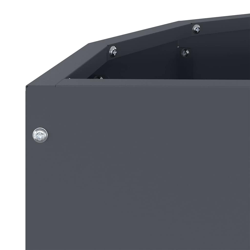 vidaXL Planter Anthracite 60 x 30 x 50 cm Steel