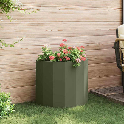 vidaXL Planter Olive Green 60 x 30 x 50 cm Steel