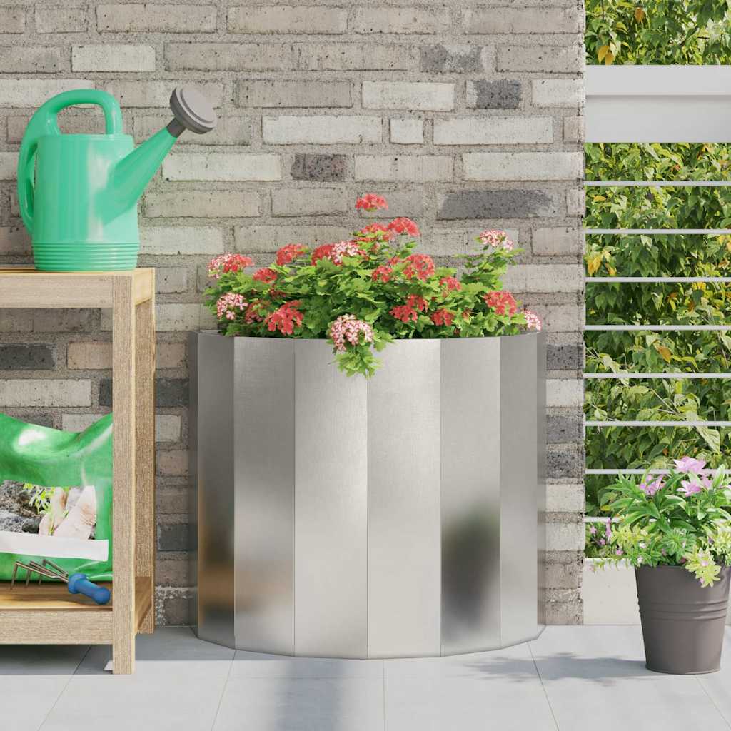 vidaXL Planter Silver 60 x 30 x 50 cm Stainless Steel
