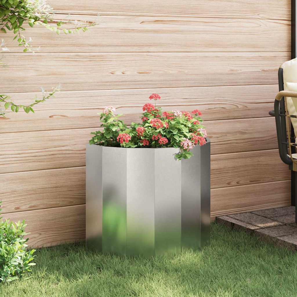 vidaXL Planter Silver 60 x 30 x 50 cm Stainless Steel