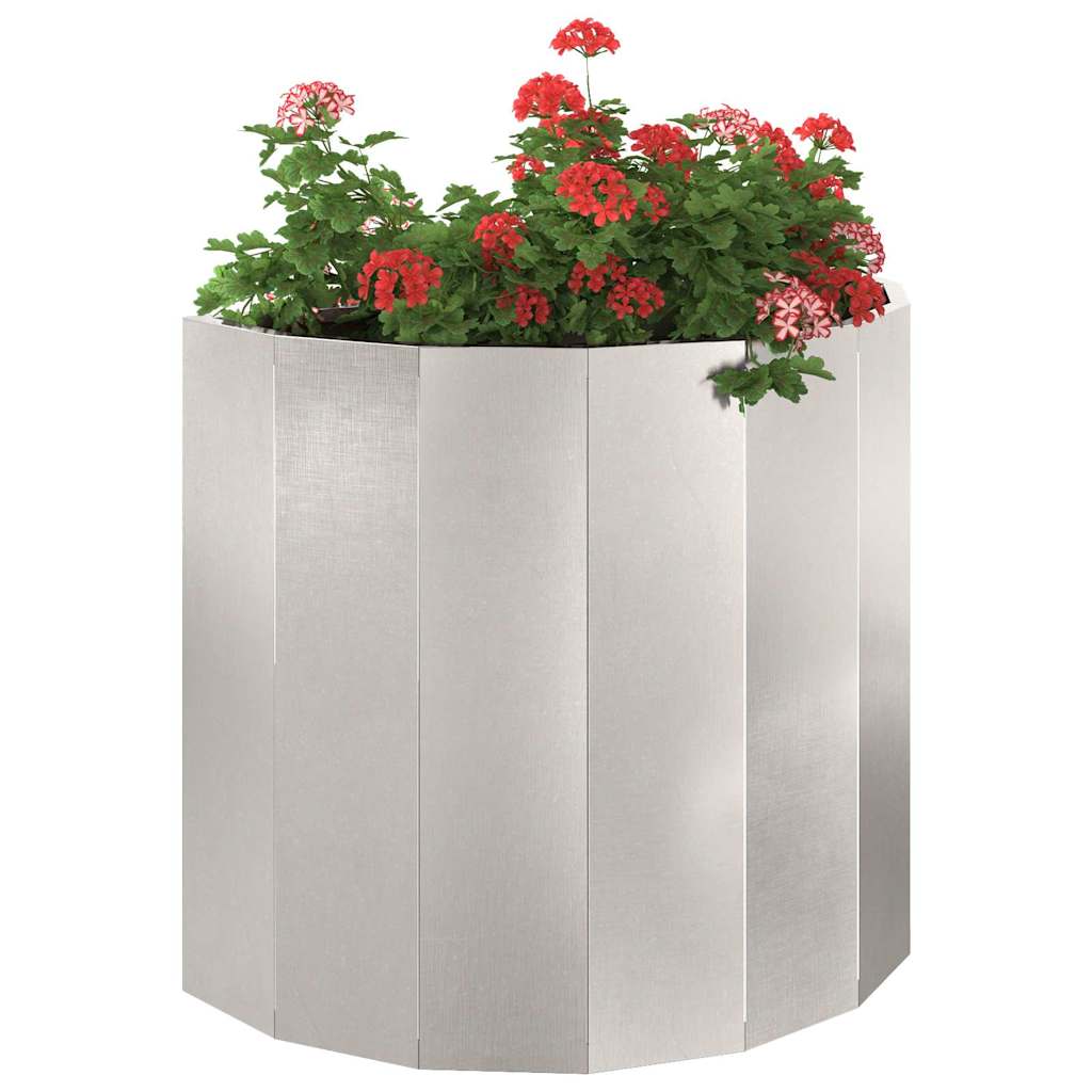 vidaXL Planter Silver 60 x 30 x 50 cm Stainless Steel