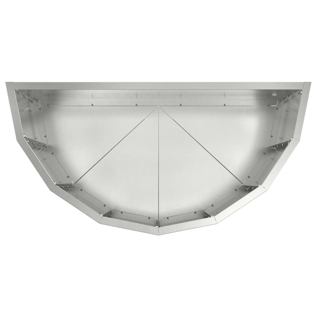 vidaXL Planter Silver 60 x 30 x 50 cm Galvanised Steel